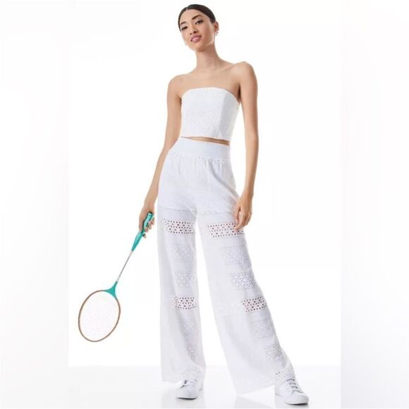 Alice + Olivia Ceresi Eyelet Bandeau Top NWT 8 $275 - Picture 2 of 7